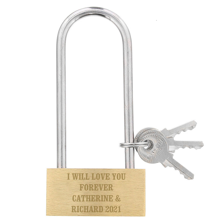 Buy Personalised Any Message Padlock at www.giftsfinder.co.uk