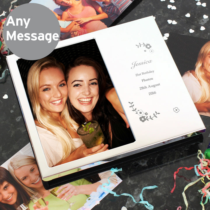 Buy Personalised Vintage Floral 4x6 Photo Frame Album at www.giftsfinder.co.uk