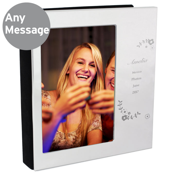 Buy Personalised Vintage Floral 4x6 Photo Frame Album at www.giftsfinder.co.uk