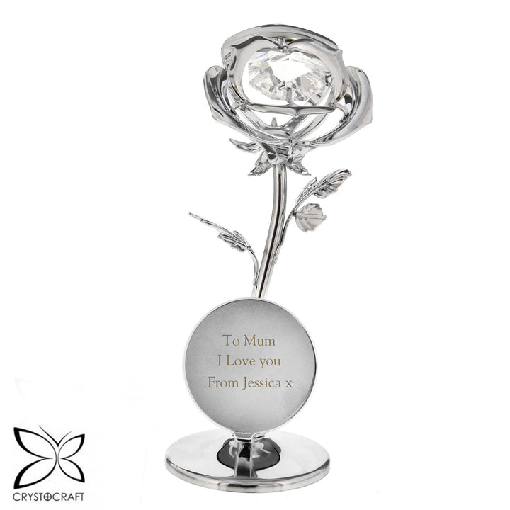 Buy Personalised Crystocraft Rose Ornament available now at www.giftsfinder.co.uk