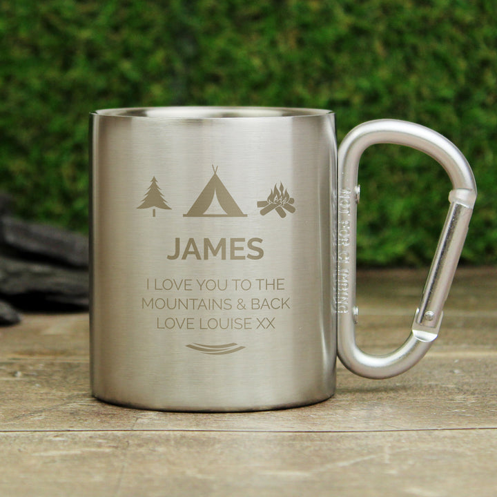 Buy Personalised 'Wilderness Wanderer' Stainless Steel Mug at www.giftsfinder.co.uk