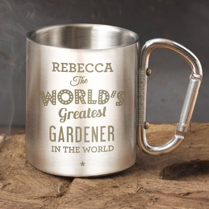 Buy Personalised 'The World's Greatest' Stainless Steel Mug at www.giftsfinder.co.uk