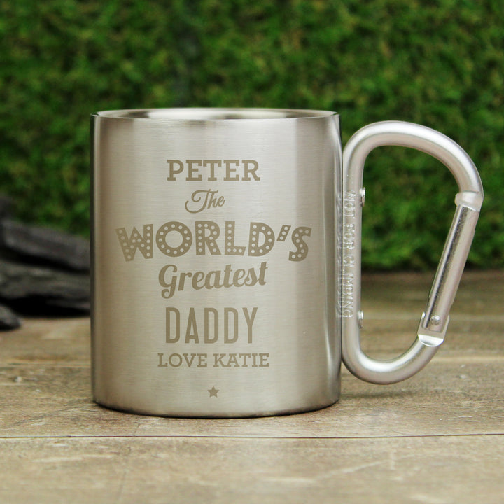 Buy Personalised 'The World's Greatest' Stainless Steel Mug at www.giftsfinder.co.uk