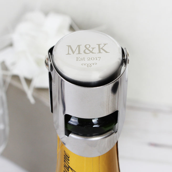 Personalised Monogram Bottle Stopper - part of the Gifts Finder Personalised Wine Stoppers collection