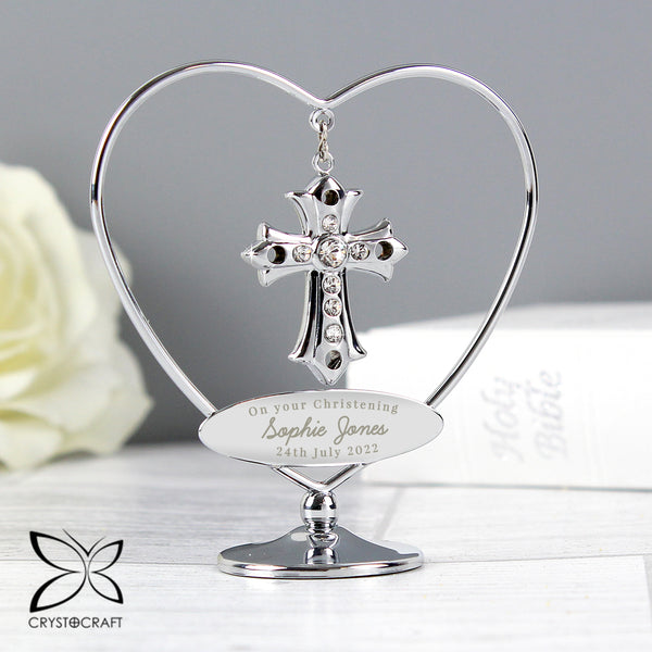 Buy Personalised Crystocraft Cross Ornament available now at www.giftsfinder.co.uk