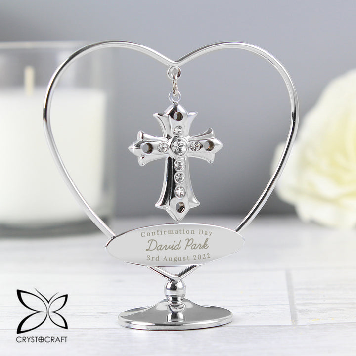 Personalised Crystocraft Cross Ornament - part of the Gifts Finder Personalised Ornaments & Keepsakes collection