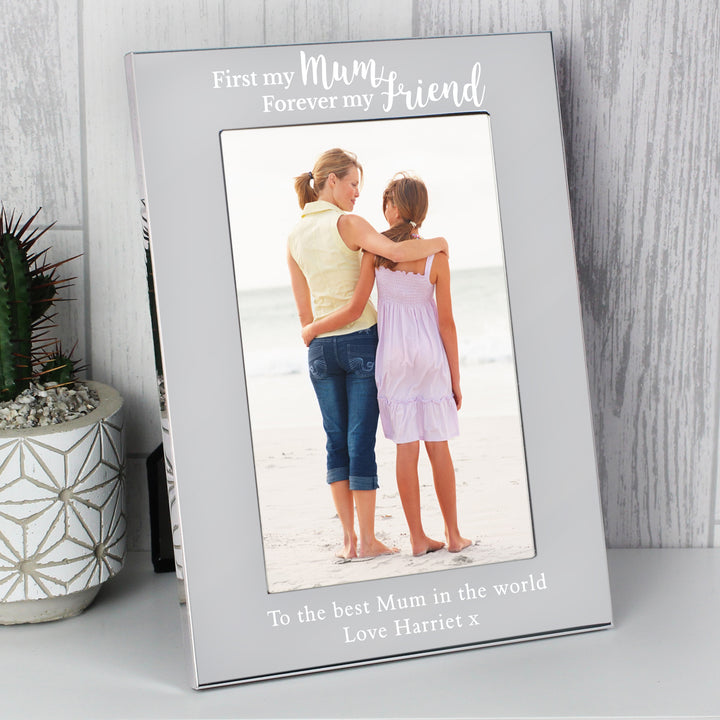 Buy Personalised First My Mum...6x4 Silver Photo Frame available now at www.giftsfinder.co.uk