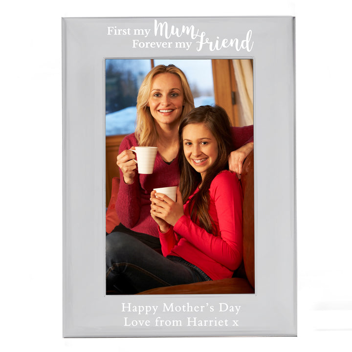 Personalised First My Mum...6x4 Inch Silver Photo Frame