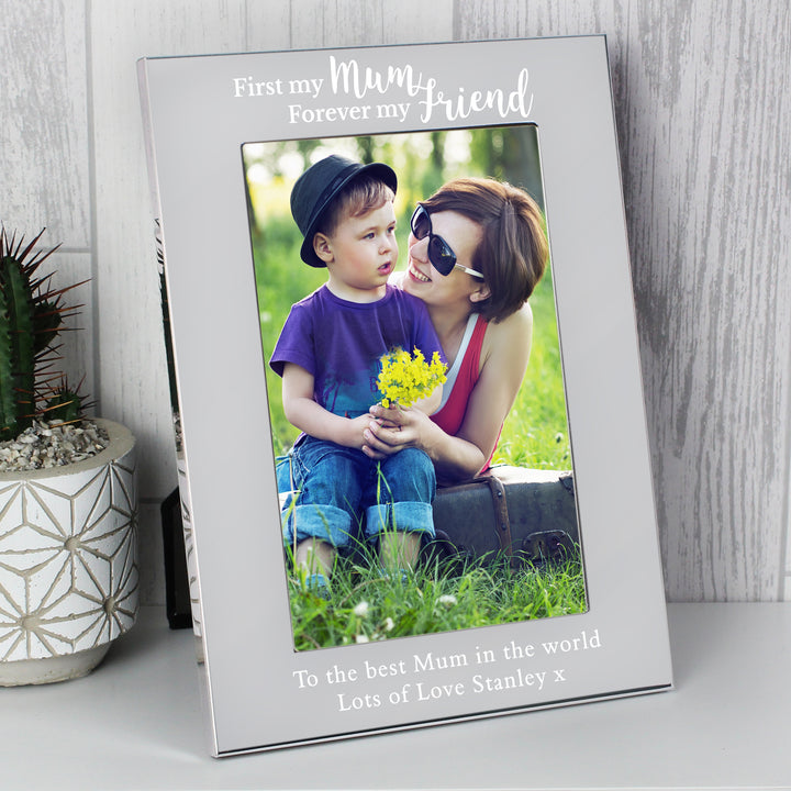 Buy Personalised First My Mum...6x4 Silver Photo Frame available now at www.giftsfinder.co.uk