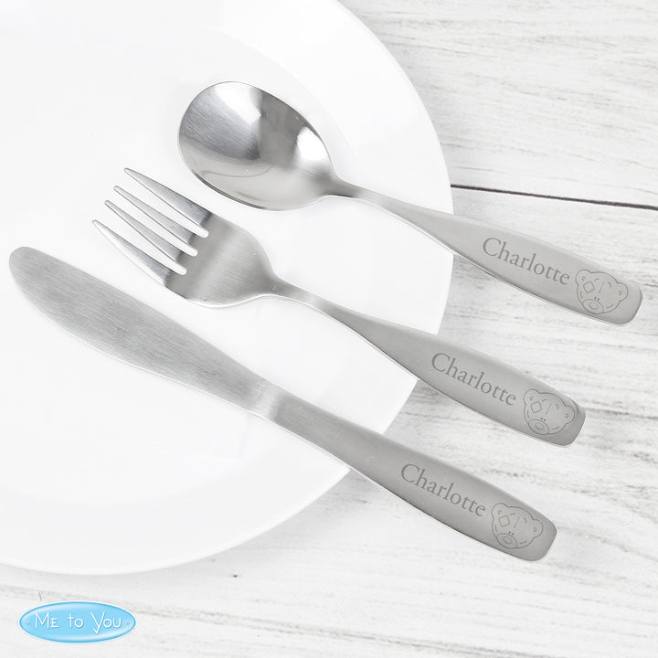 Buy Personalised Tiny Tatty Teddy 3 Piece Cutlery Set at www.giftsfinder.co.uk