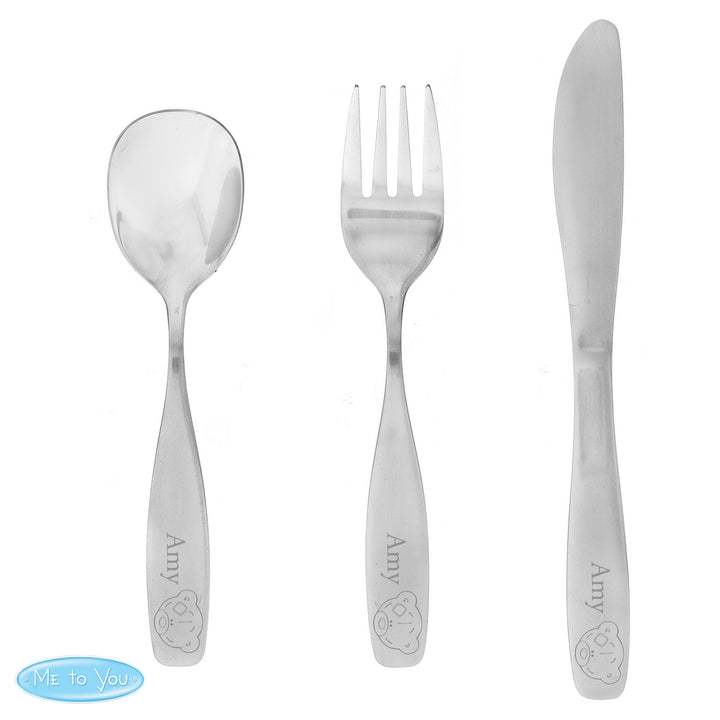 Buy Personalised Tiny Tatty Teddy 3 Piece Cutlery Set at www.giftsfinder.co.uk