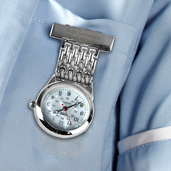 Personalised Nurse's Fob Watch - part of the Personalised Fob Watches collection