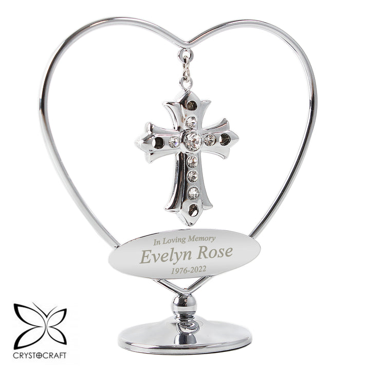 Buy Personalised In Loving Memory Crystocraft Cross available now at www.giftsfinder.co.uk