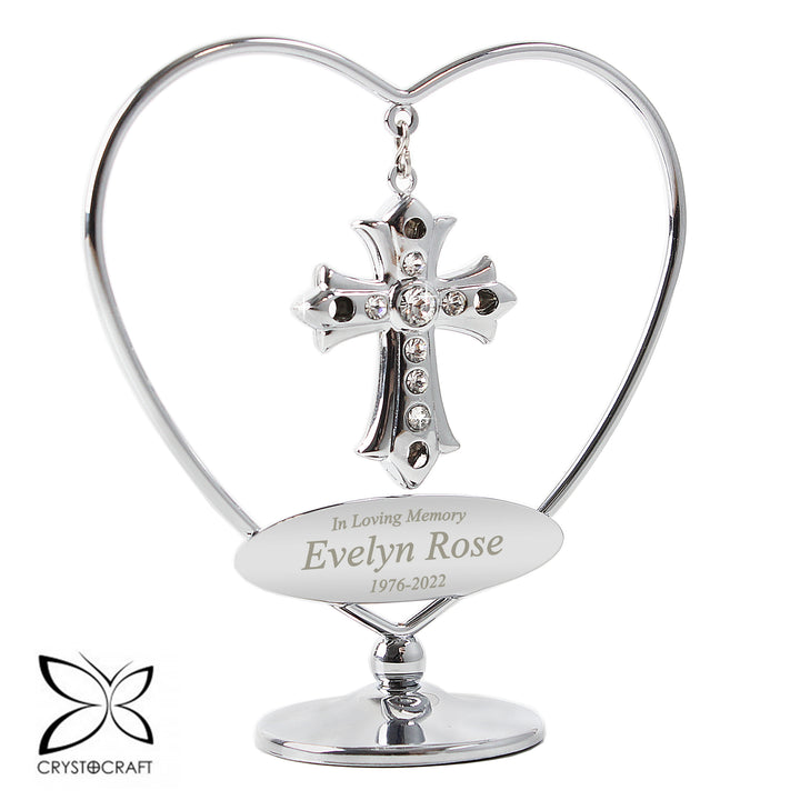 Buy Personalised In Loving Memory Crystocraft Cross available now at www.giftsfinder.co.uk