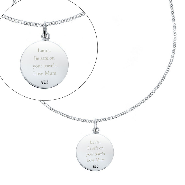 Buy Personalised Sterling Silver & 9ct Gold St. Christopher Necklace at www.giftsfinder.co.uk