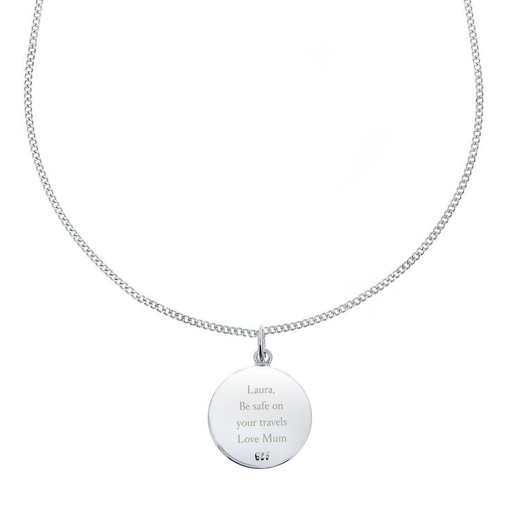 Buy Personalised Sterling Silver & 9ct Gold St. Christopher Necklace at www.giftsfinder.co.uk