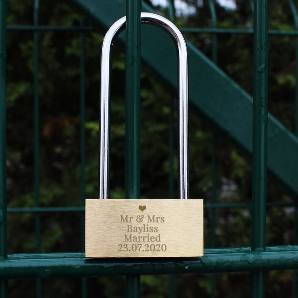 Buy Personalised Heart Motif Any Message Padlock available now at www.giftsfinder.co.uk