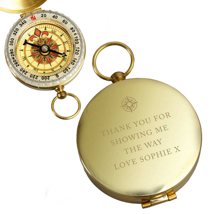 Buy Personalised Free Text Keepsake Compass at www.giftsfinder.co.uk