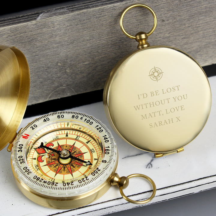 Buy Personalised Free Text Keepsake Compass at www.giftsfinder.co.uk