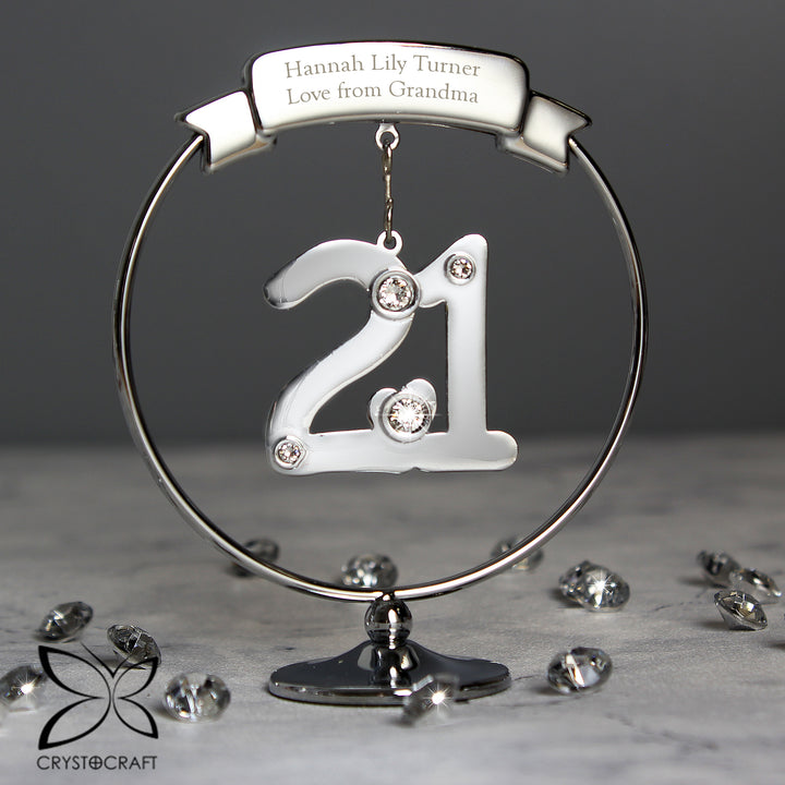 Buy Personalised Crystocraft 21st Celebration Ornament available now at www.giftsfinder.co.uk