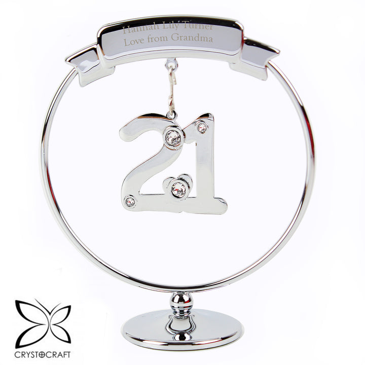 Buy Personalised Crystocraft 21st Celebration Ornament available now at www.giftsfinder.co.uk