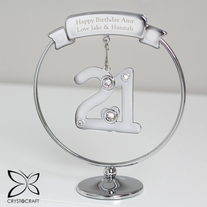 Buy Personalised Crystocraft 21st Celebration Ornament available now at www.giftsfinder.co.uk