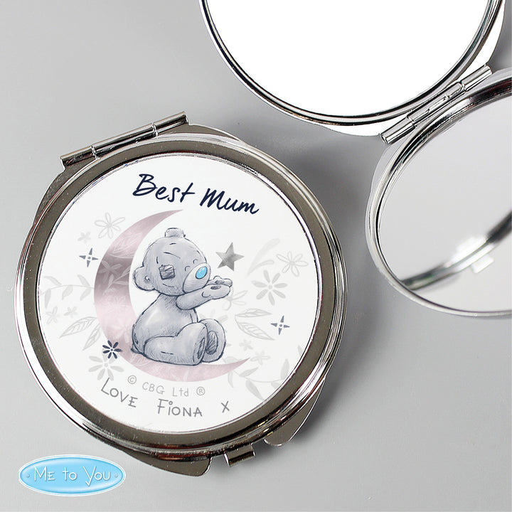 Buy Personalised Moon & Stars Me To You Compact Mirror at www.giftsfinder.co.uk