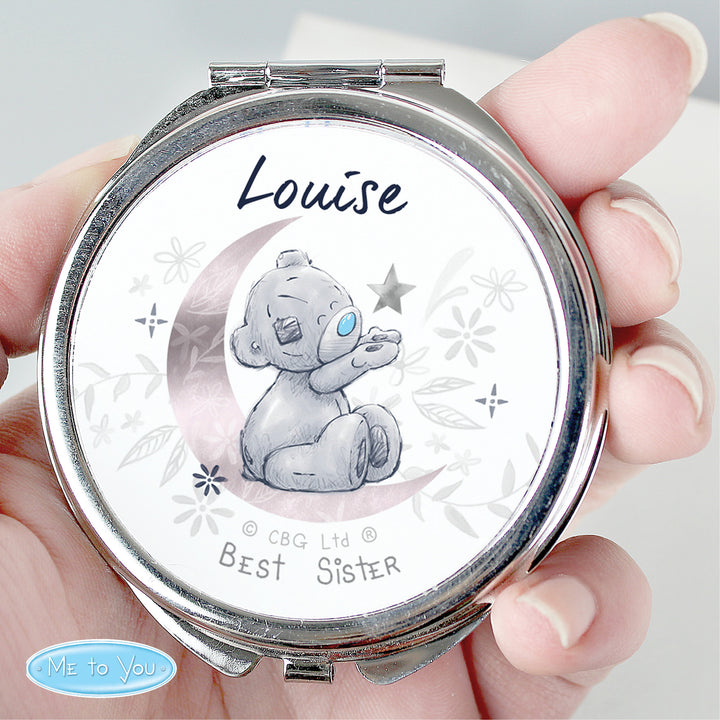 Buy Personalised Moon & Stars Me To You Compact Mirror at www.giftsfinder.co.uk