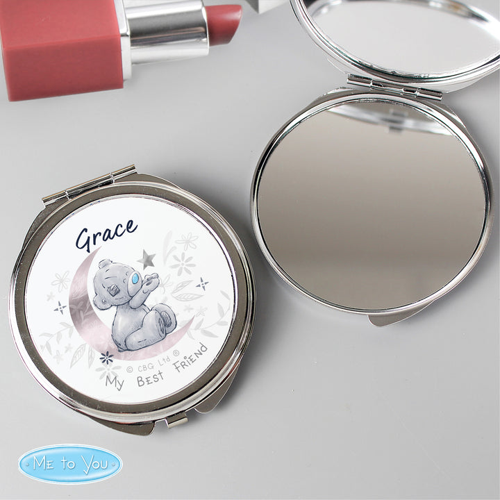 Buy Personalised Moon & Stars Me To You Compact Mirror at www.giftsfinder.co.uk