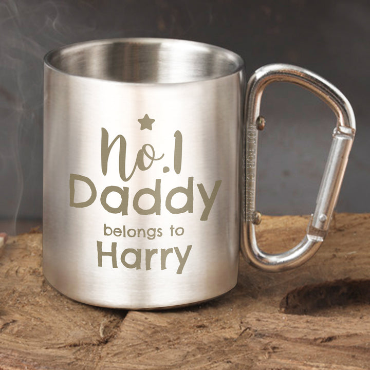 Personalised No.1 Daddy Stainless Steel Mug - part of the Gifts Finder Personalised Mugs collection