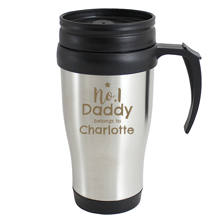 Buy Personalised No.1 Daddy Travel Mug at www.giftsfinder.co.uk