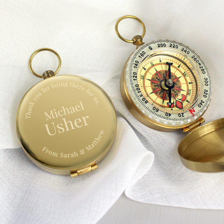 Buy Personalised Wedding Compass at www.giftsfinder.co.uk