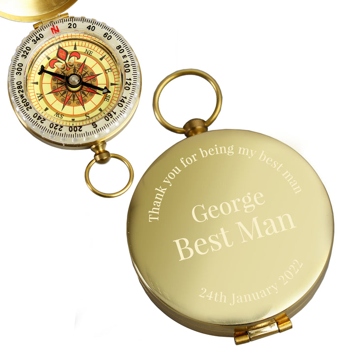 Buy Personalised Wedding Compass at www.giftsfinder.co.uk