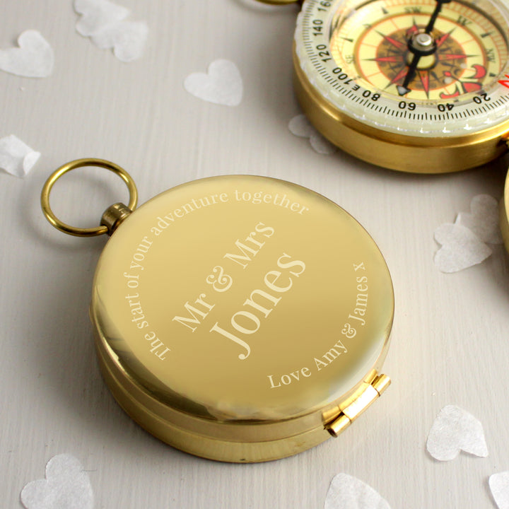 Buy Personalised Wedding Compass at www.giftsfinder.co.uk