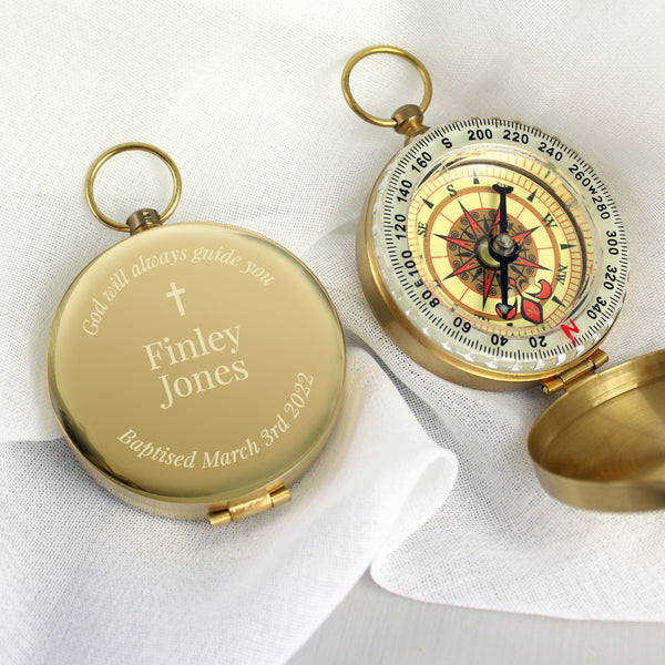 Buy Personalised Religious Compass at www.giftsfinder.co.uk