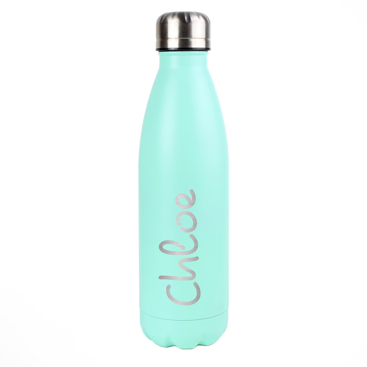 Buy Personalised Name Only Island Mint Green Metal Insulated Drinks Bottle at www.giftsfinder.co.uk