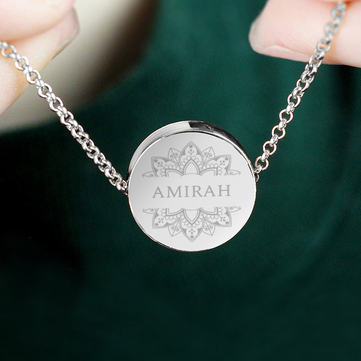 Personalised Sentiment Eid and Ramadan Disc Necklace and Box in gift category Jewellery