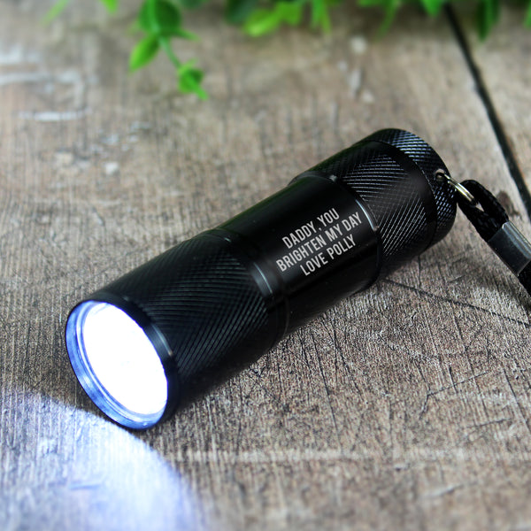 Buy Personalised Free Text Mini Torch available now at www.giftsfinder.co.uk