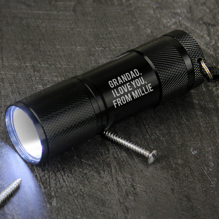 Personalised Free Text Mini Torch - part of the Gifts Finder Personalised Torches collection