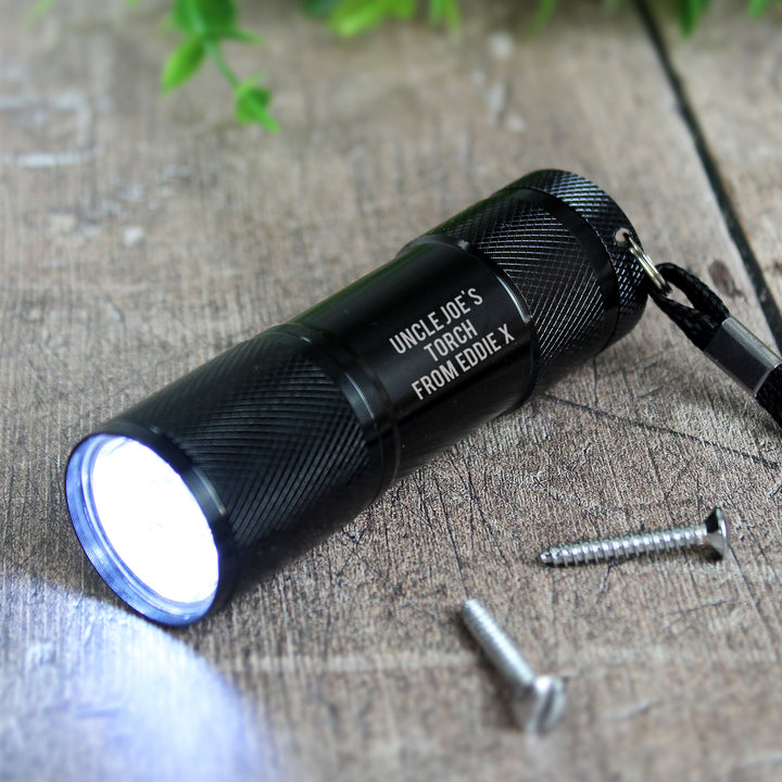 Personalised Free Text Mini Torch - part of the Gifts Finder Personalised Torches collection