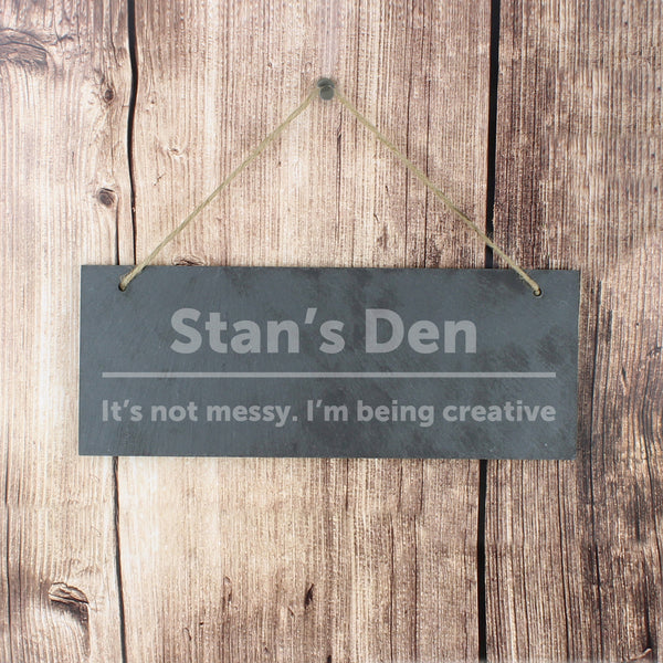 Personalised Bold Design Hanging Slate Plaque - part of the Personalised House Signs & Plaques collection