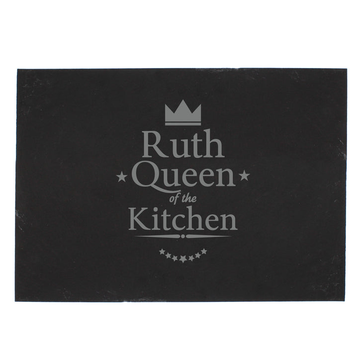 Personalised Queen Of The Kitchen Slate Placemat - part of the Gifts Finder Personalised Placemats collection