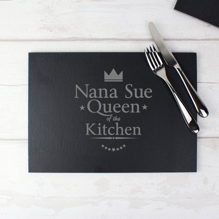 Personalised Queen Of The Kitchen Slate Placemat - part of the Gifts Finder Personalised Placemats collection