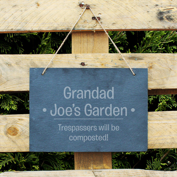 Personalised Large Hanging Slate Sign - part of the Personalised House Signs & Plaques collection