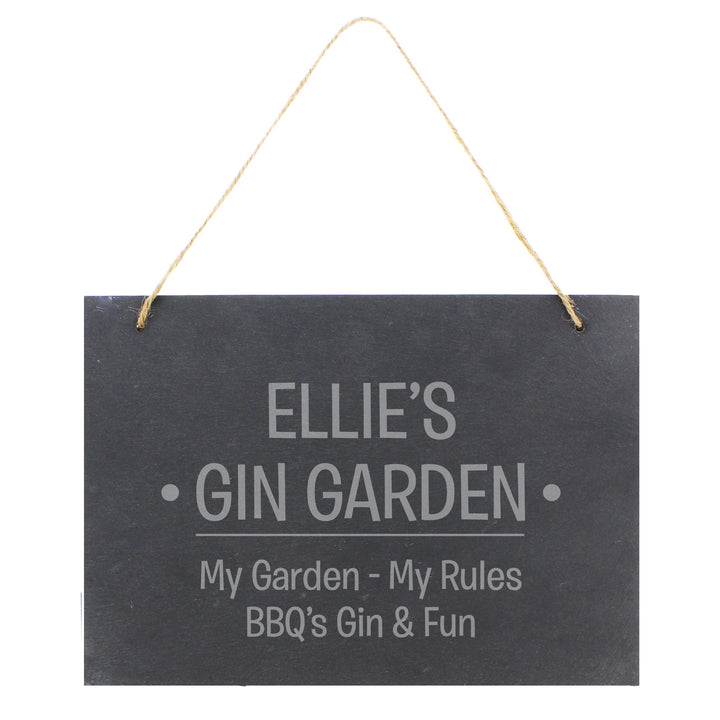 Buy Personalised Large Hanging Slate Sign at www.giftsfinder.co.uk