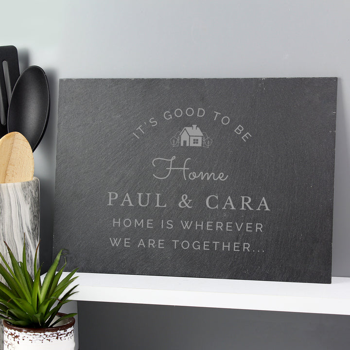 Buy Personalised New Home Slate at www.giftsfinder.co.uk