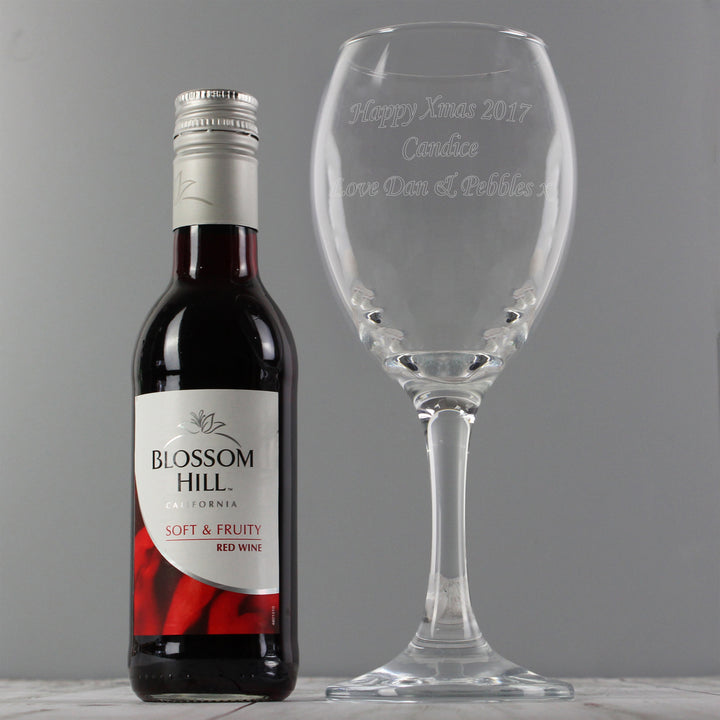 Personalised Red Wine & Wine Glass Set in gift category Personalised Wine Gift Sets