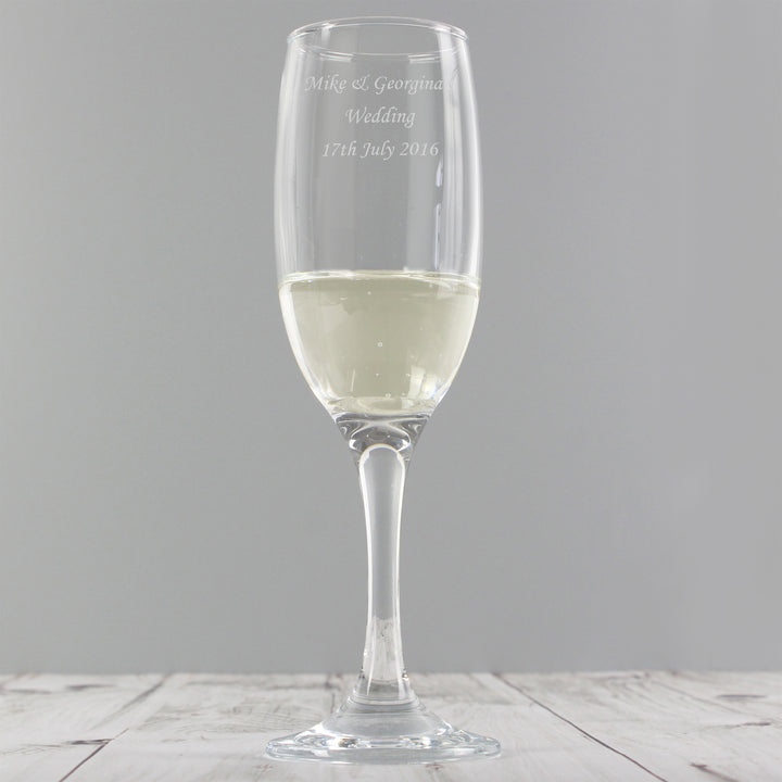 Personalised Traditional Toast Flute - part of the Gifts Finder Personalised Champagne Flutes collection