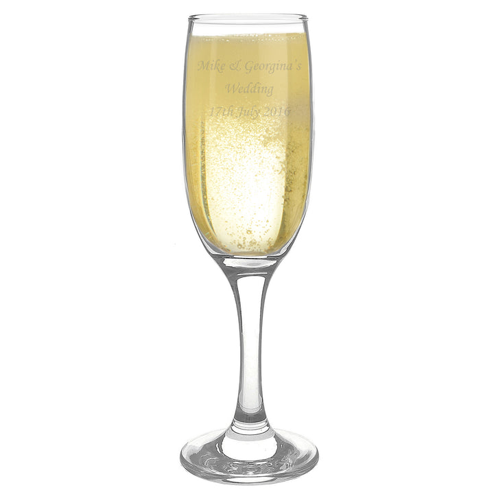 Personalised Traditional Toast Flute - part of the Gifts Finder Personalised Champagne Flutes collection