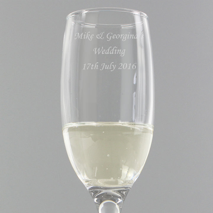 Personalised Traditional Toast Flute - part of the Gifts Finder Personalised Champagne Flutes collection